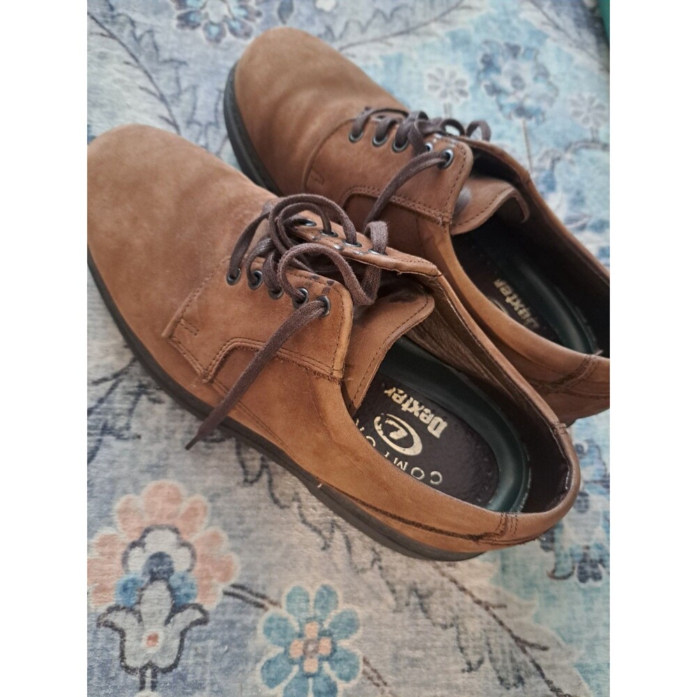 Dexter Comfort Brown Nubuck Leather Oxford Shoes Men's Lace Up Casual Dress 7.5